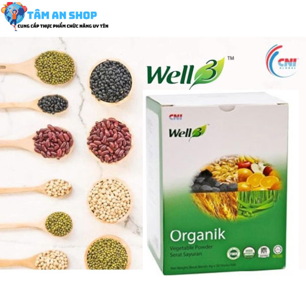 Thành phần sản phẩm Well 3 Organik Vegetable Powder có gì?