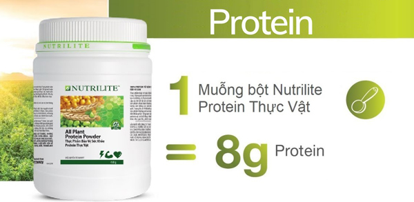 Hàm lượng dinh dưỡng đạm thực vật của Nutrilite Protein rất cao