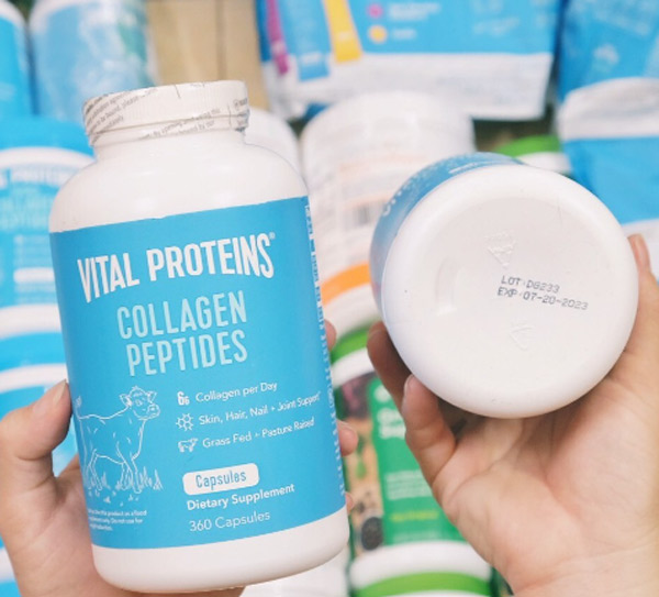 Hạn sử dụng Vitas Proteins Collagen Peptides ở đâu?