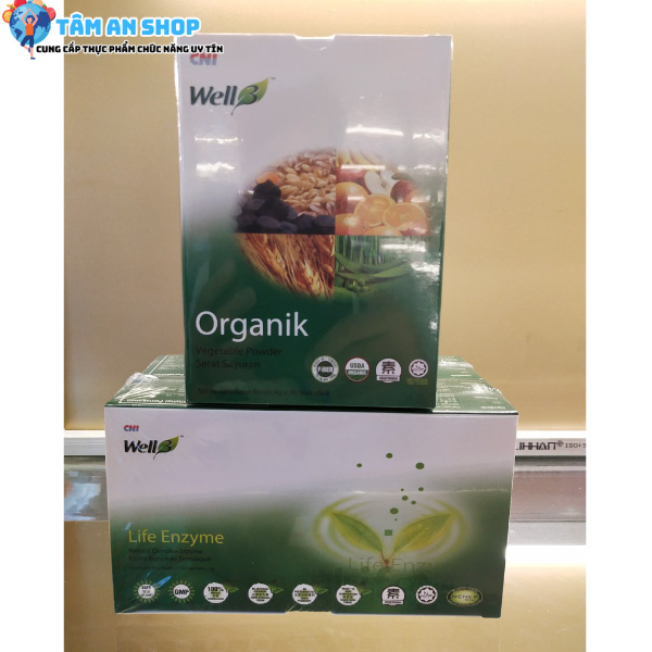 Phối hợp well3 organik với sản phẩm well 3 life enzyme