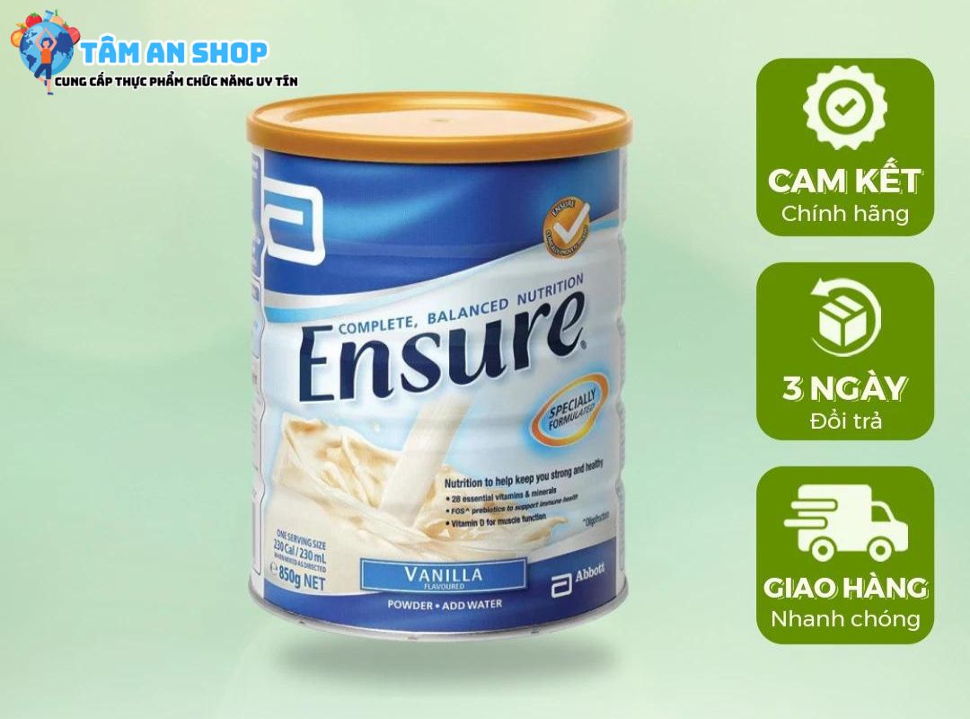 Sữa Ensure Úc 850g với ưu điểm vượt trội