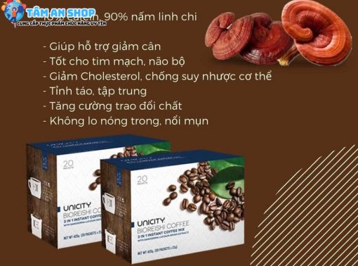 sản phẩm cà phê linh chi unicity