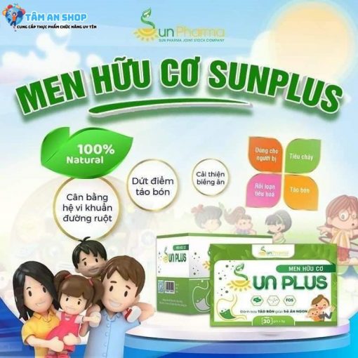 Men Sun plus hữu cơ thành phần tự nhiên