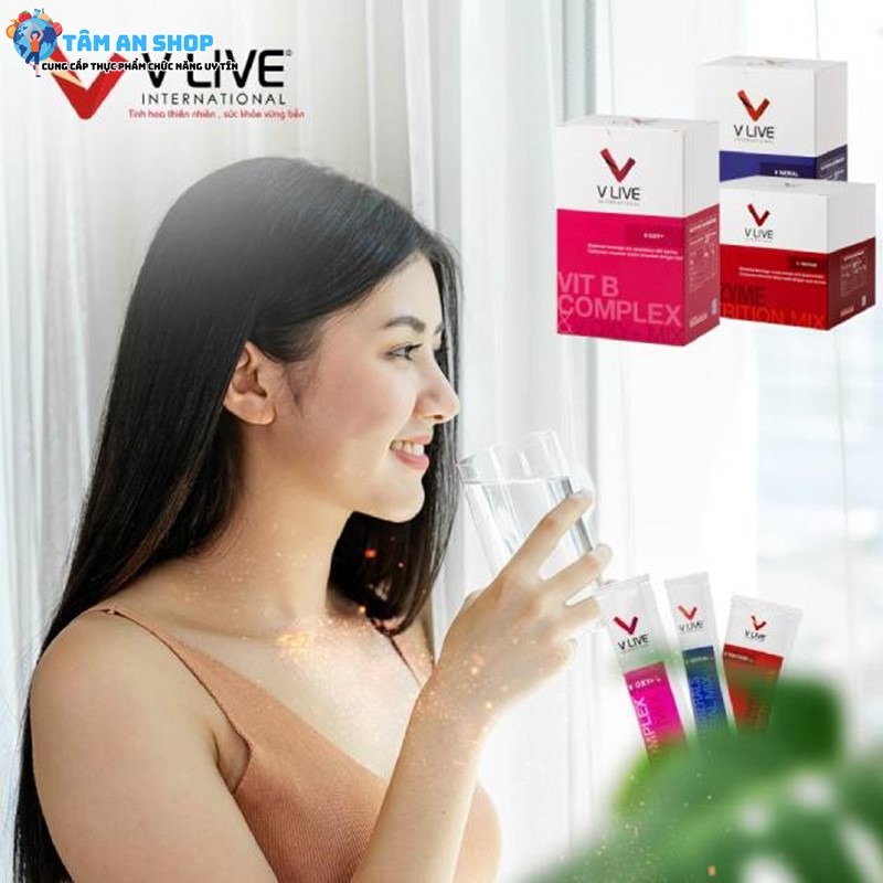 Sử dụng bộ 3 sản phẩm V-Live cho phụ nữ