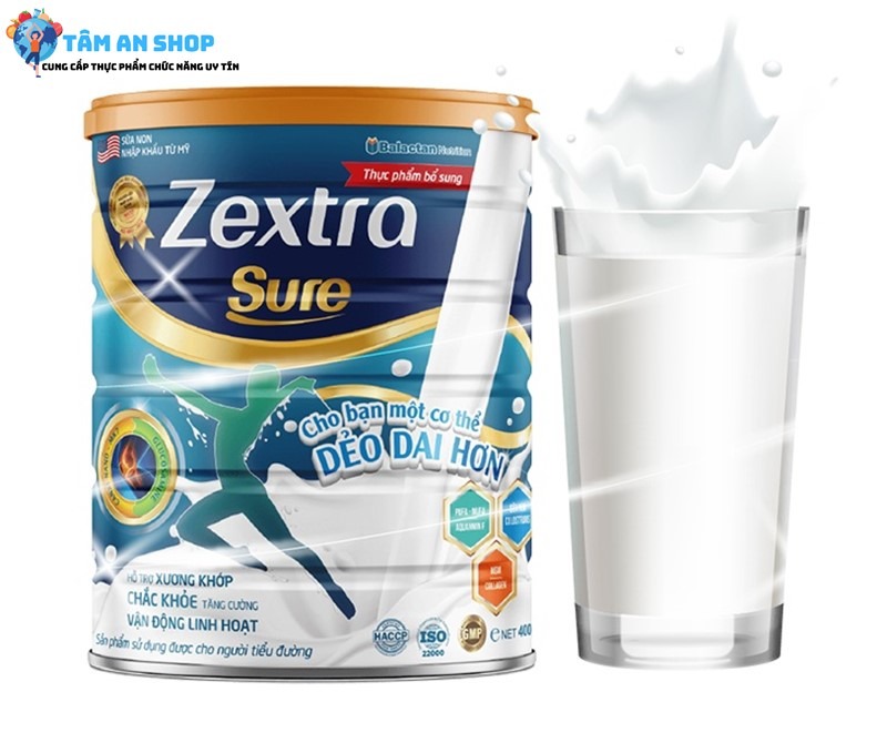 Pha sữa Zexra Sure với nước ấm