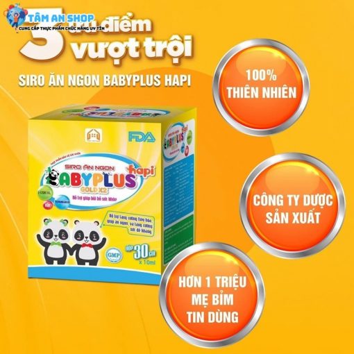 Siro ăn ngon Baby Plus với nhiều ưu điểm vượt trội