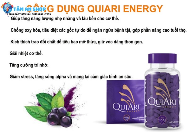 Công dụng của lọ Quiari Energy