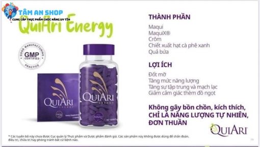 Công dụng của lọ Quiari Energy