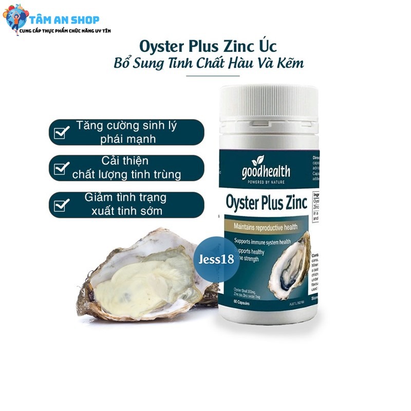 Công dụng của tinh chất hàu Úc Oyster Plus Zinc Goodhealth