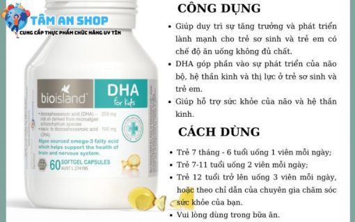 Công dụng khi sử dụng Bio Island DHA