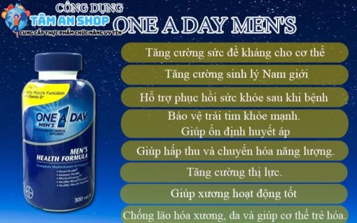 Công dụng khi sử dụng One A Day Men