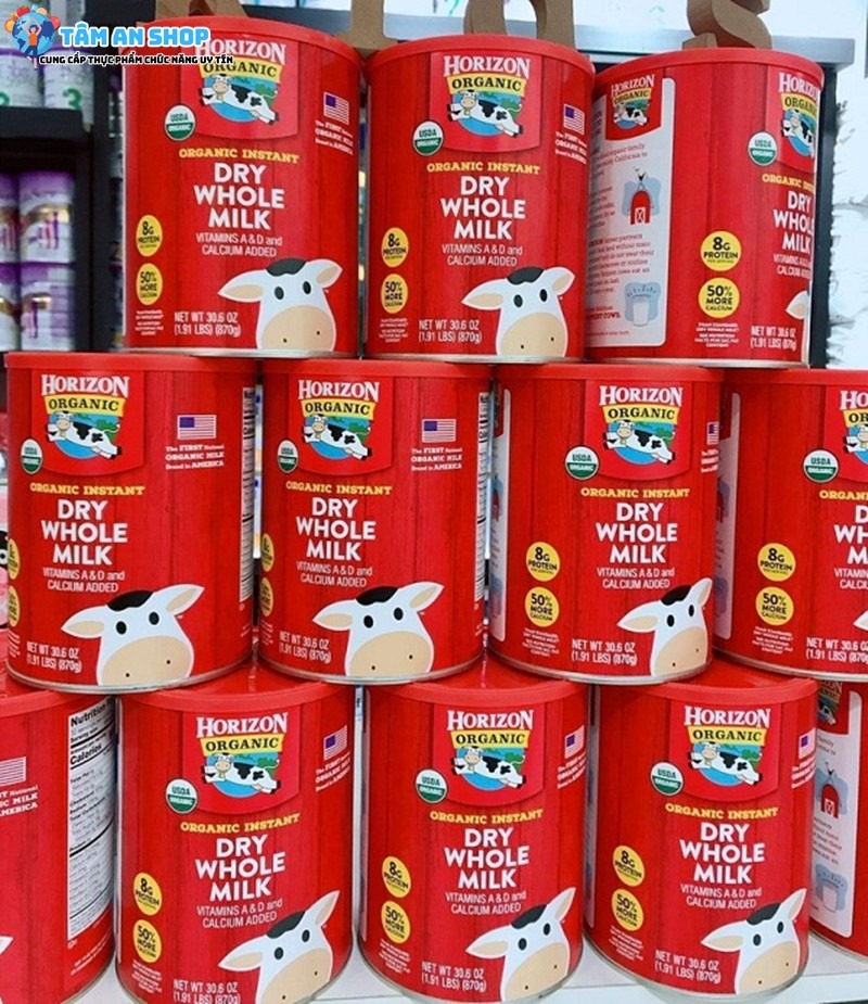 Sữa Horizon Organic Dry Whole Milk giá tốt tại Tâm An Shop