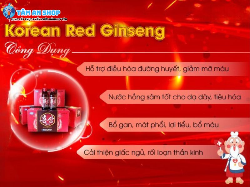 Hồng sâm Korean Red Ginseng có công dụng gì