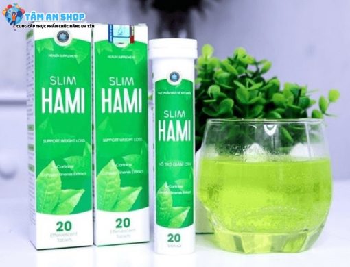 Pha Slim Hami viên sủi hỗ trợ giảm cân với nước lọc