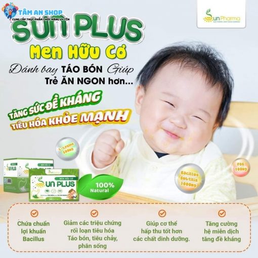 Men Sun plus cải thiện biếng ăn cho trẻ