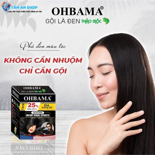 Dầu gội Ohbama giúp tóc đen tự nhiên