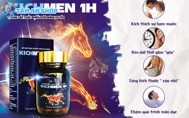 Sản phẩm tăng cường sinh lý nam giới Kichmen 1h