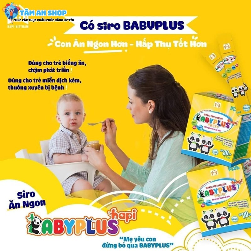 Siro ăn ngon Baby Plus dành cho trẻ còi xương