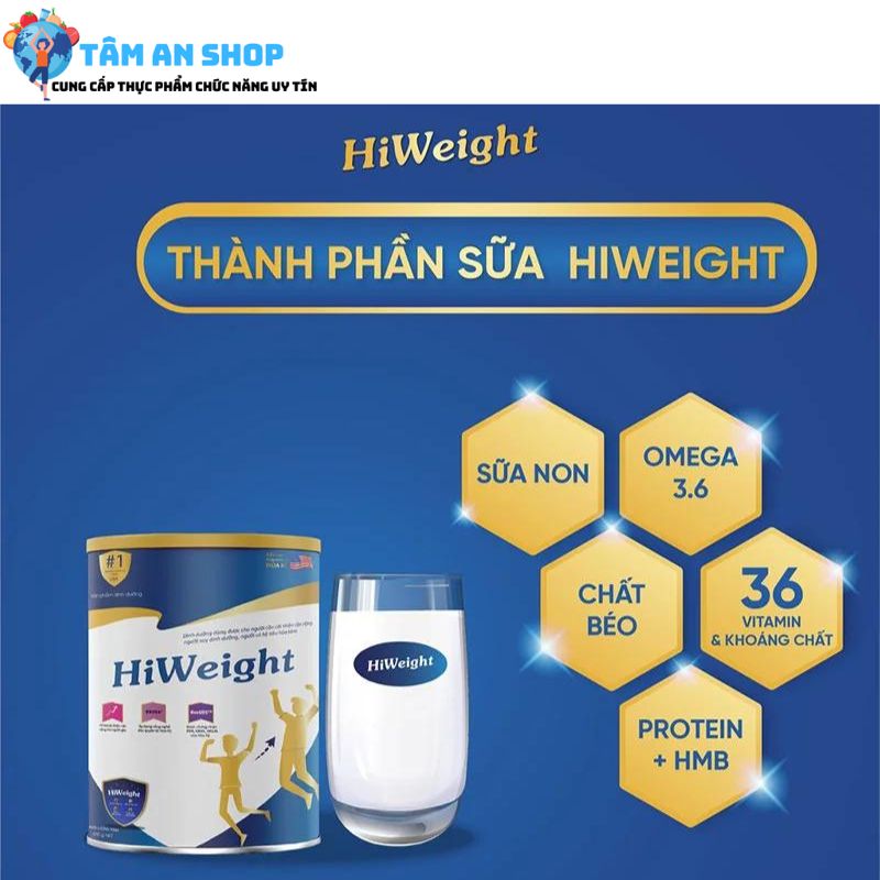 Sữa HiWeight có thành phần gì