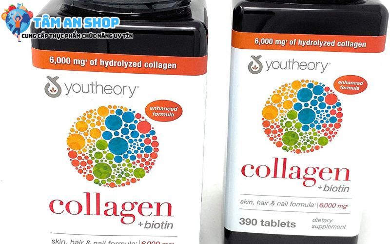 Thực phẩm chức năng Collagen Youtheory Biotin chính hãng