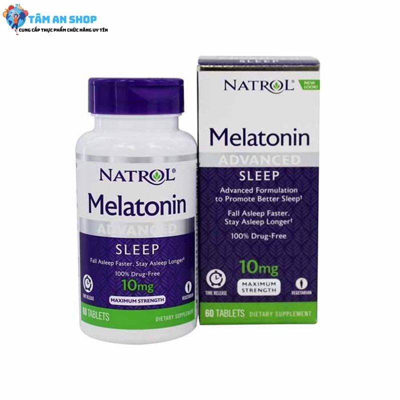 Viên ngủ ngon Natrol Melatonin Sleep Drug-Free 10mg