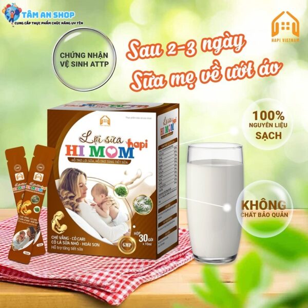 Ưu điểm của sản phẩm Lợi sữa Hi Mom