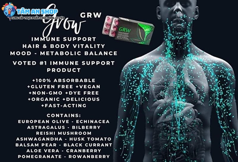 Viên ngậm GRW cung cấp dinh dưỡng cần thiết cho cơ thể