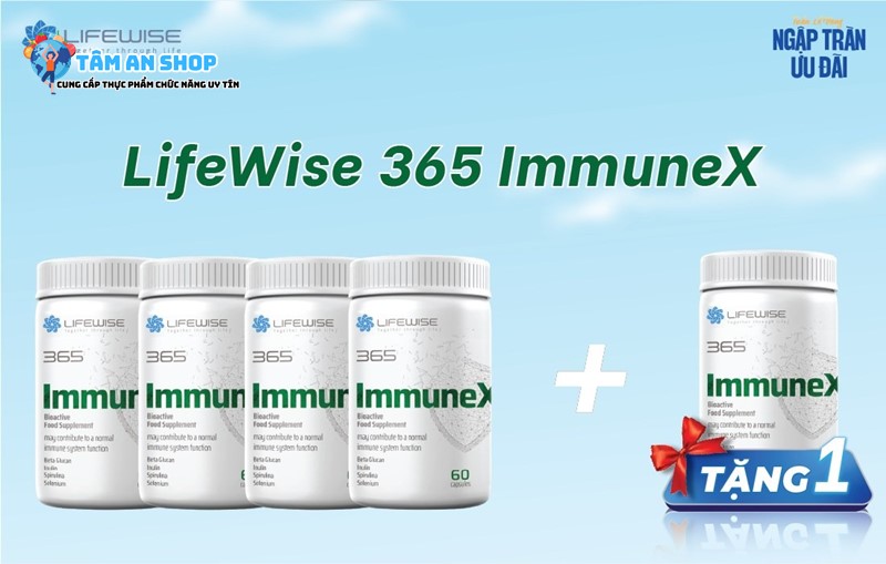 Lifewise 365 ImmuneX chiết xuất từ Beta glucan (1.3/1.6)