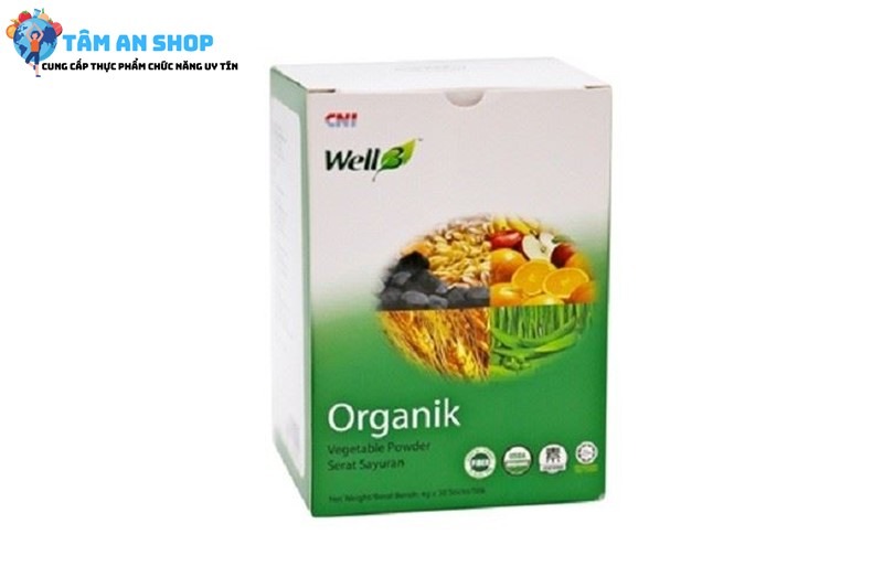 Well 3 Organik là sản phẩm bột rau xanh hữu cơ