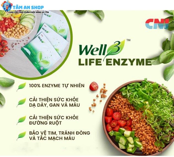 Well3 Life Enzyme giúp hỗ trợ giải quyết các vấn đề tiêu hóa