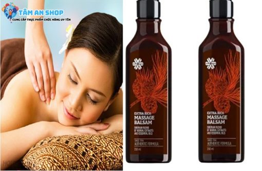 Sử dụng dầu Balsam Siberian xoa bóp lên da