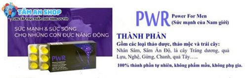 Các thành phần chính có trong viên ngậm PWR