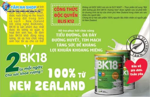 Thông tin về sữa bột BK18