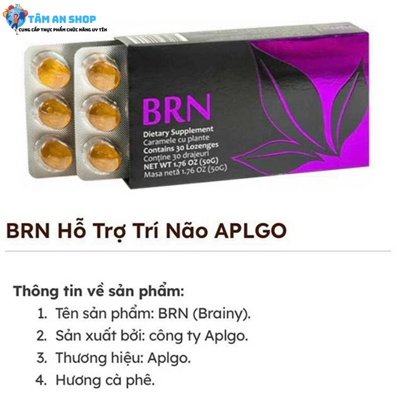 Thông tin chi tiết về sản phẩm BRN não bộ