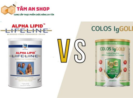 Sữa colos Iggold vs Alphalipid life line